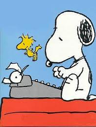 snoopy writing a book